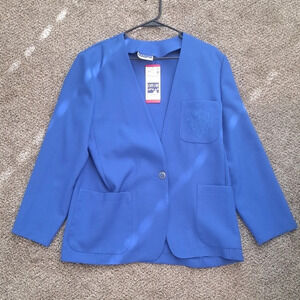 NEW‎ Vintage 80s Cape Cod Sportswear Size 14 Blue Women's Blazer Suit Jacket 14